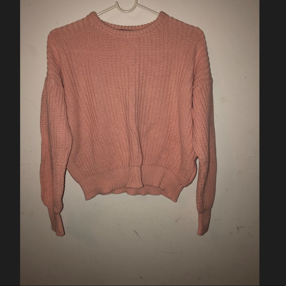 American Apparel pink knit sweater
